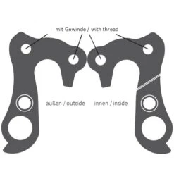 Ghost GRH-23bl / EZ2011 Derailleur Hanger - Black