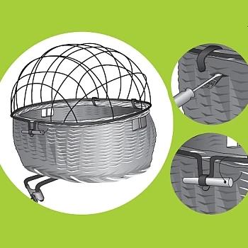 Basil Draadgaas Voor VR-Hondenfietsmand Pluto - Zwart 5 Basil Draadgaas Voor VR-Hondenfietsmand Pluto - Zwart - Afbeelding 3