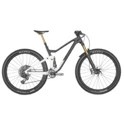 SCOTT GENIUS 900 Tuned AXS - 29" Carbon Mountainbike - 2022 - Gloss White / Matt Raw Carbon / Rainbow Silver