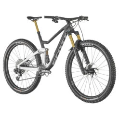 SCOTT GENIUS 900 Tuned AXS - 29" Carbon Mountainbike - 2022 - Gloss White / Matt Raw Carbon / Rainbow Silver -BASIL Winkel 286299 scott genius 900 tuned axs 02 1212515