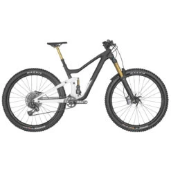 SCOTT RANSOM 900 Tuned - 29" Carbon Mountainbike - 2022 - Gloss White / Matt Raw Carbon / Rainbow Silver