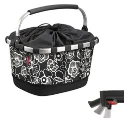 KLICKfix Carrybag GT UniKlip 0305U Bicycle Basket - Fleur Black