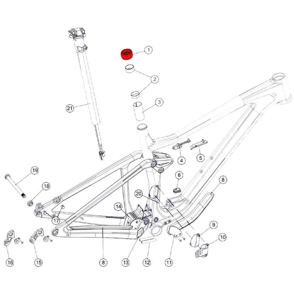 BMC Dust Wiper For Trailsync Seatposts On Speedfox - 301218 4 BMC Dust Wiper For Trailsync Seatposts On Speedfox - 301218 - Afbeelding 2