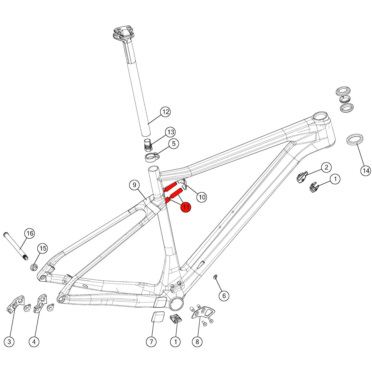BMC Bushing Kit For Teamelite 01 As From 2016 - 222793 4 BMC Bushing Kit For Teamelite 01 As From 2016 - 222793 - Afbeelding 2