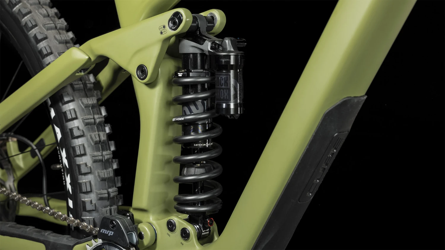 CUBE STEREO ONE77 C:68X TM - 29" Carbon Mountainbike - 2023 - Olive / Chrome 7 CUBE STEREO ONE77 C:68X TM - 29" Carbon Mountainbike - 2023 - Olive / Chrome - Afbeelding 6