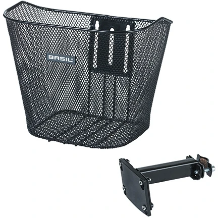 Basil Bremen Fietsmand Voor 24L - Zwart 3 Basil Bremen Fietsmand Voor 24L - Zwart