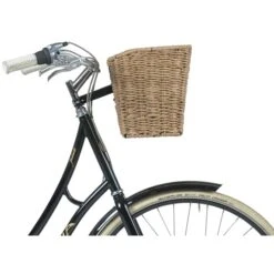 Basil Bremen Rattan Look FM Fietsmand - Voor - 25L - Bruin -BASIL Winkel basil bremen rattan look fm front wheel basket brown 2 1361329
