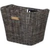 Basil Bremen Rattan Look FM Fietsmand - Voor - 25L - Dark Brown -BASIL Winkel basil bremen rattan look fm front wheel basket dark brown 1 1361340