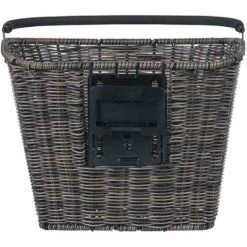 Basil Bremen Rattan Look KF Fietsmand - Voor - 27L - Dark Brown -BASIL Winkel basil bremen rattan look kf front wheel basket dark brown 2 1361377