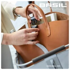Basil Cento Tech Fiber Nordlicht Fietsmand 21L - Zilver -BASIL Winkel basil cento tech fiber nordlicht mik bicycle basket silver f 885566