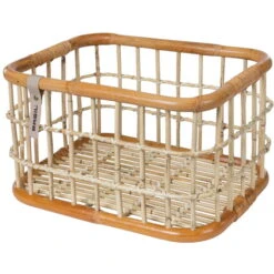 Basil Green Life Rattan Fietsmand Large - Natural Brown
