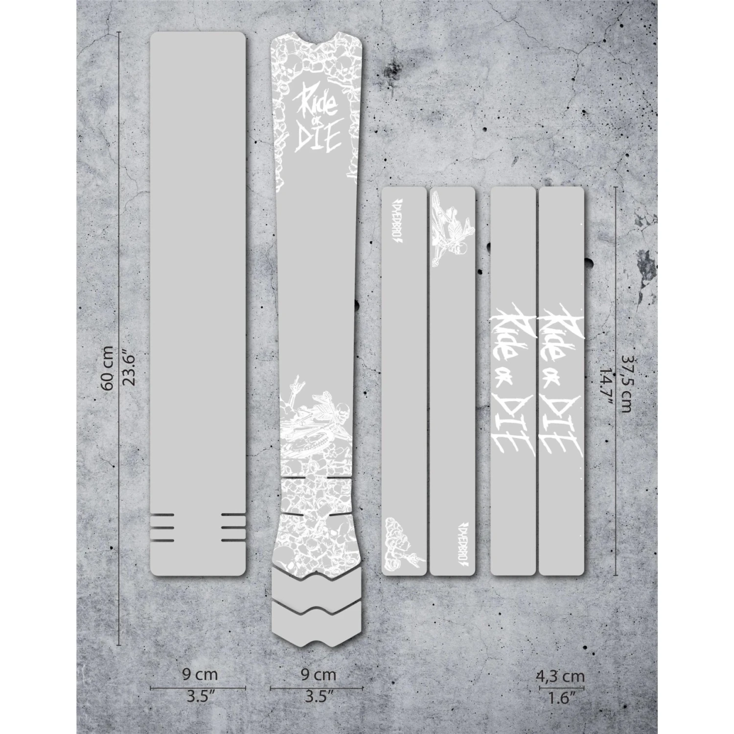 DYEDBRO Frame Protection Kit Ride Or Die - White 4 DYEDBRO Frame Protection Kit Ride Or Die - White - Afbeelding 2