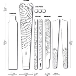 DYEDBRO Gravel Frame Protection Kit STAY FREE - Black Matte