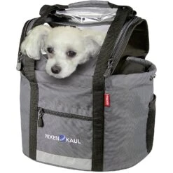 KLICKfix Doggy Shopper - Hondenfietsmand - Grijs/zwart -BASIL Winkel klickfix 0320gr 1 1432444