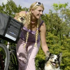 KLICKfix Doggy Shopper - Hondenfietsmand - Grijs/zwart -BASIL Winkel klickfix 0320gr 10 1432453