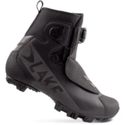 Lake MX 146-X Wide MTB Schoenen - Zwart/zwart Reflecterend -BASIL Winkel lake mx146 mtb shoe black reflective 3 1076375