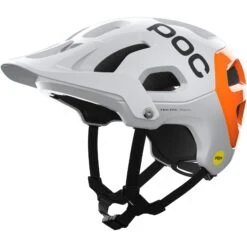 POC Tectal Race MIPS NFC Helm - 8043 Hydrogen White/fluorescent Orange Avip