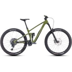 CUBE STEREO ONE55 C:62 TM - 29" Carbon Mountainbike - 2023 - Olive / Chrome