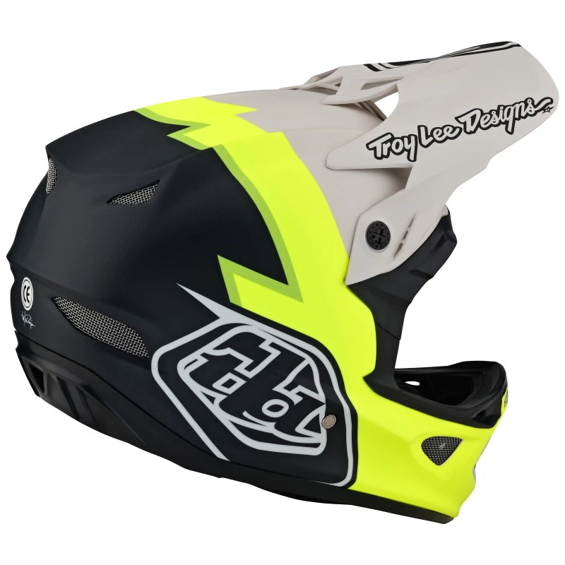 Troy Lee Designs D3 Fiberlite Helm - Volt Flo Yellow 5 Troy Lee Designs D3 Fiberlite Helm - Volt Flo Yellow - Afbeelding 3