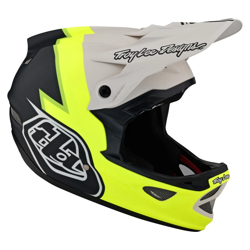 Troy Lee Designs D3 Fiberlite Helm - Volt Flo Yellow 3 Troy Lee Designs D3 Fiberlite Helm - Volt Flo Yellow