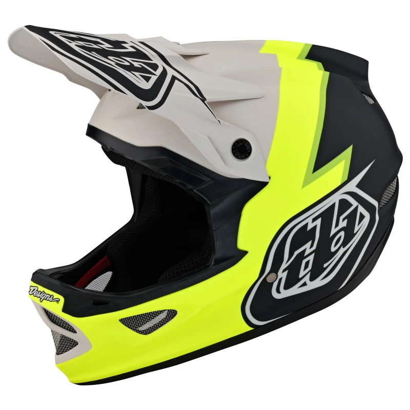 Troy Lee Designs D3 Fiberlite Helm - Volt Flo Yellow 6 Troy Lee Designs D3 Fiberlite Helm - Volt Flo Yellow - Afbeelding 4